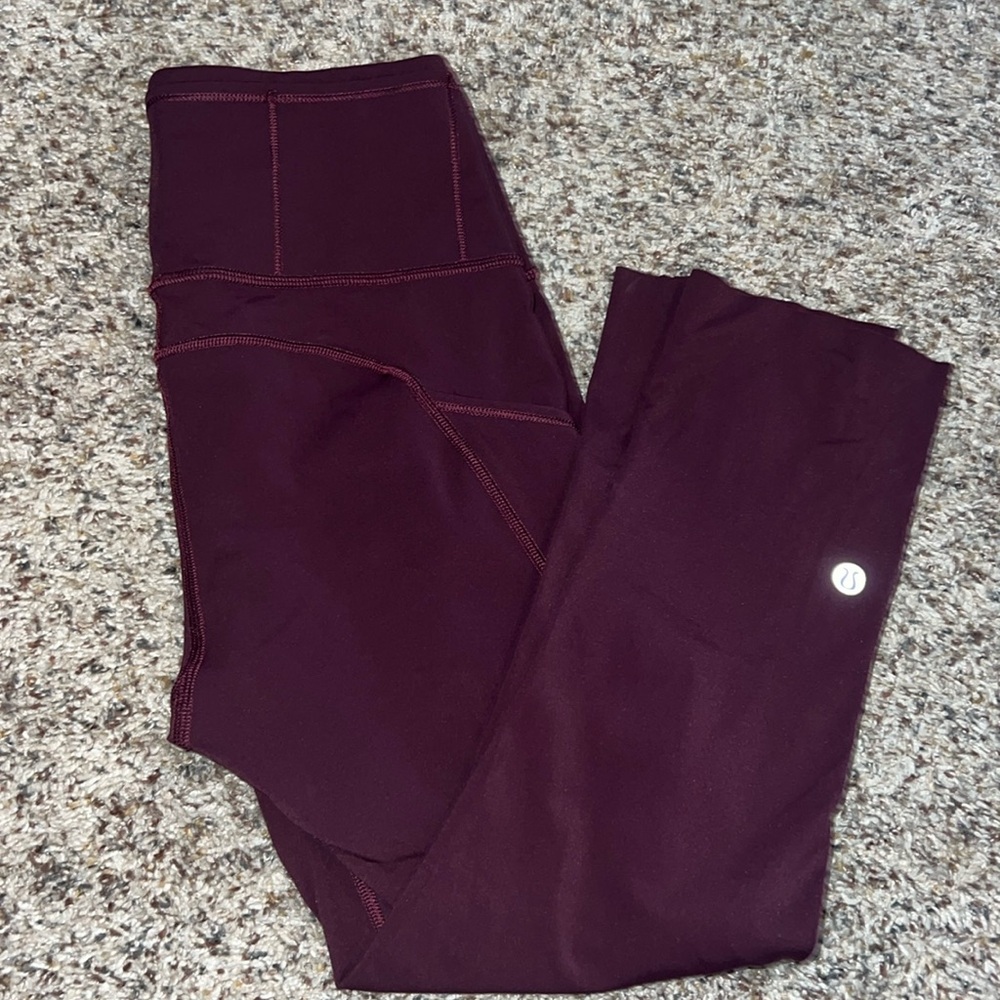 Maroon lululemon capris